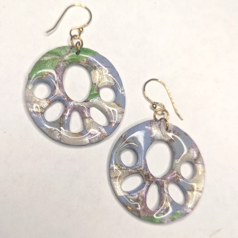 Multicolor Pastel Maximalism Earrings - Picture 7 of 8